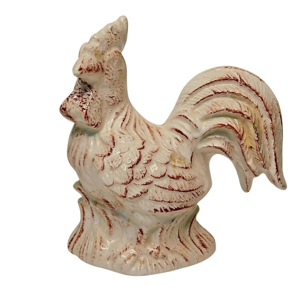 *Ceramic‎ Rooster Salt Pepper Shakers 5